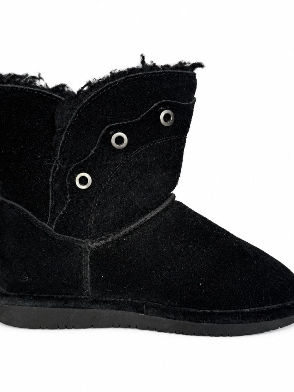 Bearpaw Gypsy Black Suede Youth Boots Size 5 EU 35